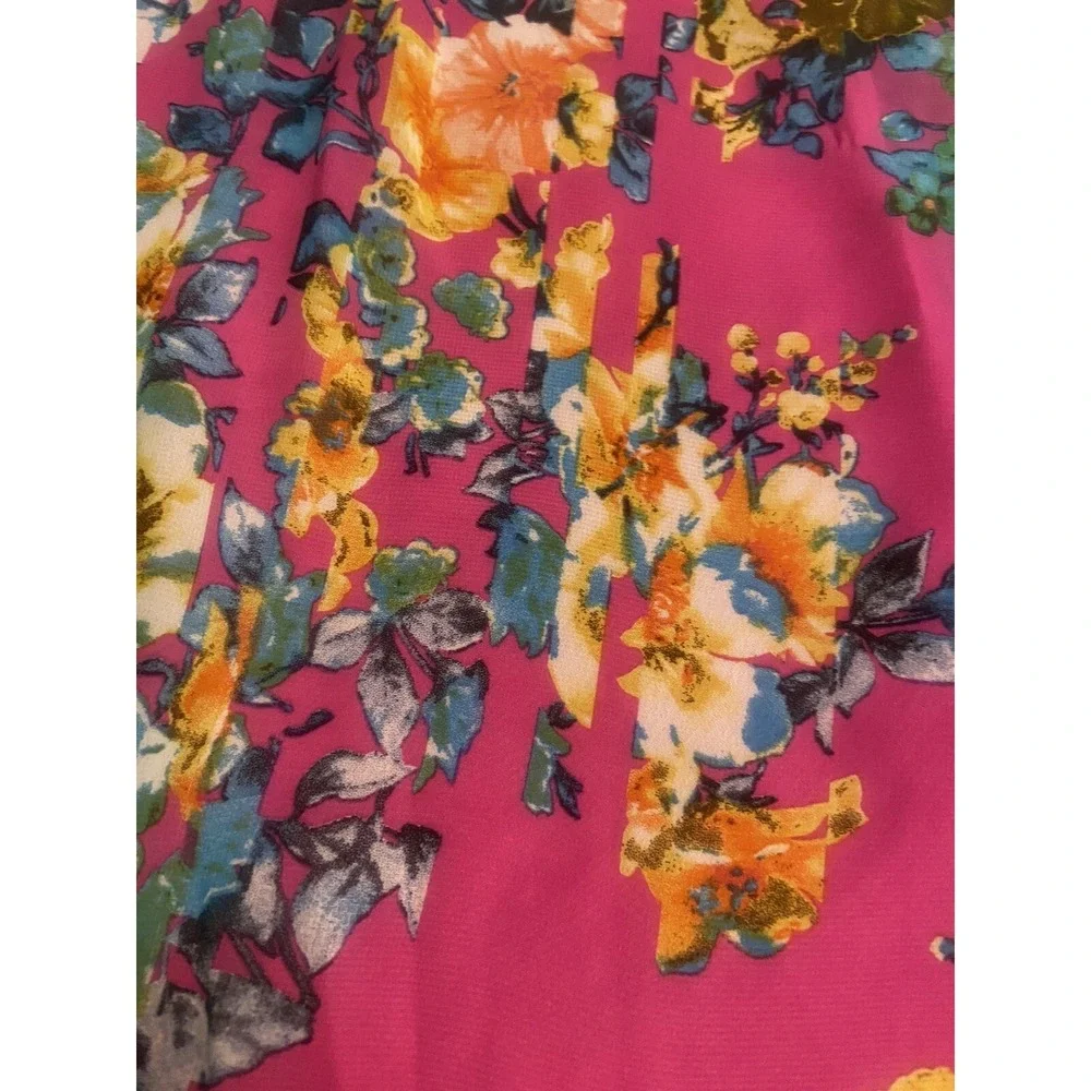 BETSEY Johnson Women's Small Dress Sleeveless Pink Floral Flare Fairy Travel - Picture 10 of 16